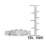Gold Yaffie 1.5ct TDW Diamond Ring with Three Stones for Engagements