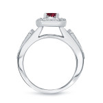 Gold Bridal Set with Ruby & Diamond Sparkle - 1/6ct & 1/2ct TDW