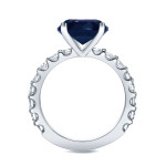 Engage in Elegance with Yaffie Gold: Blue Sapphire & Diamond Ring 2ct Total Weight