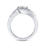 Gold Yaffie: 1ct of Total Diamond Weight in a 2-Stone Round Engagement Ring