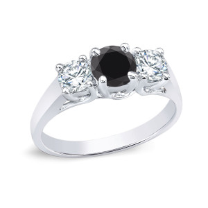 Yaffie Bespoke Gold 3-stone Diamond Engagement Ring with 1ct Total Diamond Weight