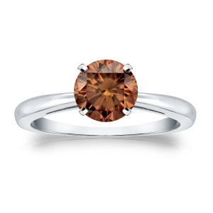 Fall for Yaffie Gold Stunning 1ct Brown Diamond Solitaire Ring