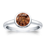 Engage in Elegance with Yaffie Gold 1ct TDW Brown Diamond Ring