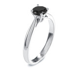 Yaffie™ Creates Custom 1ct TDW Black Diamond Solitaire Engagement Rings in Stunning Gold
