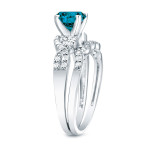 Braid Your Love with Yaffie Blue Diamond Bridal Ring!