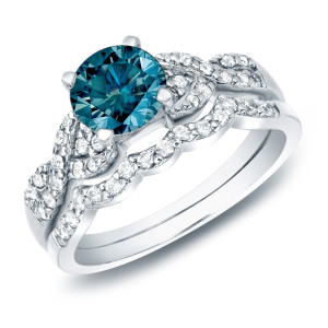 Braid Your Love with Yaffie Blue Diamond Bridal Ring!