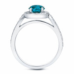 Engage with Elegance: Yaffie Gold Blue Diamond Ring, 1ct TDW