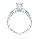 1ct TDW Certified Asscher-Cut Diamond Solitaire Ring - Yaffie Gold