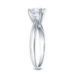 1ct TDW Certified Asscher-Cut Diamond Solitaire Ring - Yaffie Gold