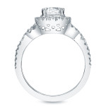 Certified Round Diamond Engagement Ring - Yaffie Gold 1ct TDW