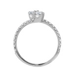 Golden Yaffie Engagement Ring featuring 1ct TDW Diamonds in a 3-Prong 2-Stone Setting