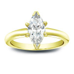 Gorgeous Yaffie Gold Marquise Diamond Engagement Ring with 1 Carat Total Weight