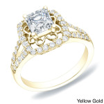 Yaffie Gold Princess Diamond Ring - 1ct TDW Engagement Ring