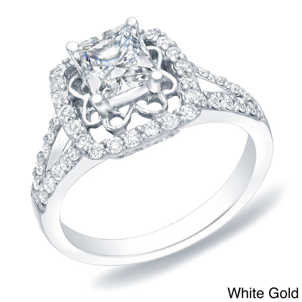 Yaffie Gold Princess Diamond Ring - 1ct TDW Engagement Ring