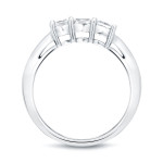 Regal Proposal: Yaffie 1ct TDW Princess-cut 3-Stone Gold Diamond Ring