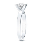 Golden V-End Solitaire Engagement Ring with 1ct TDW Princess-cut Diamond