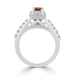 Engage in Style with Yaffie Gold 1ct Brown Diamond Halo Ring