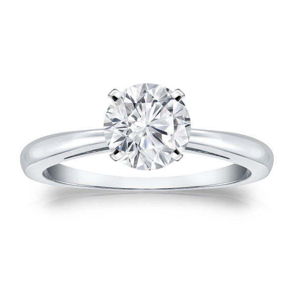 Yaffie Gold Radiant One-Carat Diamond Solitaire Engagement Ring.