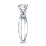 Yaffie Gold Radiant One-Carat Diamond Solitaire Engagement Ring.