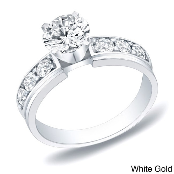 Engage in Elegance with Yaffie 1ct TDW Round Diamond Ring in Radiant Gold