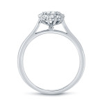 Sparkling Yaffie Gold Diamond Halo Engagement Ring with 1ct TDW Round-Cut Diamond