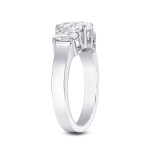 Certified Oval Cut Diamond Ring - gleaming with 2 1/3ct TDW, from the elegant line of Yaffie Gold.
