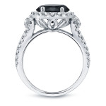 Yaffie ™ Black Diamond Halo Engagement Ring - 2 1/3ct TDW of Stunning Gold and Sparkle!