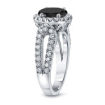 Yaffie ™ Black Diamond Halo Engagement Ring - 2 1/3ct TDW of Stunning Gold and Sparkle!