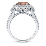 Engagement Ring with Brown Diamond Halo - Yaffie Gold (2.33ct)