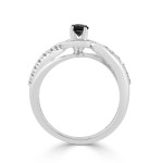Yaffie Custom Gold Engagement Ring with 2/5ct TDW Black Round Diamond