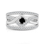 Custom Yaffie Braided Black Diamond Engagement Ring with 2/5ct TDW in Gold