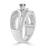 Blue Diamond Braided Engagement Ring - Yaffie Gold 2/5ct TDW