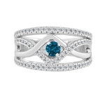 Blue Diamond Braided Engagement Ring - Yaffie Gold 2/5ct TDW