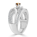 Braided Brown Diamond Engagement Ring - Yaffie Gold, featuring 2/5ct TDW