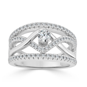 Braided Diamond Engagement Ring - Yaffie Gold with 2/5ct TDW