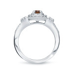 Brown and White Diamond Engagement Ring - Yaffie Gold 2/5ct TDW