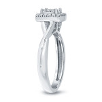 Engagement Bliss - Yaffie Glittering Diamond Cluster Ring with 2/5ct TDW