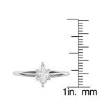 Golden Yaffie Solitaire Ring with a 2/5ct Sparkling Marquise Diamond