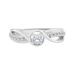 Sparkling 2/5ct TDW Round Diamond Yaffie Gold Engagement Ring