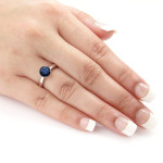 Engage in Elegance with Yaffie Blue Sapphire Solitaire Ring!