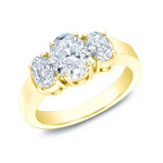 Certified Yaffie Gold 2ct TDW 3-Stone Diamond Ring