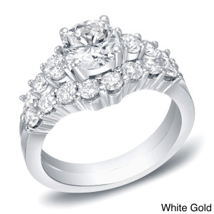 Certified 2ct TDW Diamond Bridal Ring Set - Yaffie Gold