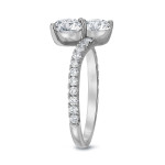 Golden Yaffie - A 2ct TDW Diamond 2-Stone Engagement Ring with 3 Prongs.