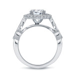 Certified Oval Diamond Halo Bridal Ring Set with Yaffie Gold 3 1/8ct TDW.