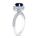 Engage in Radiance with Yaffie Gold Blue Sapphire & Diamond Ring.