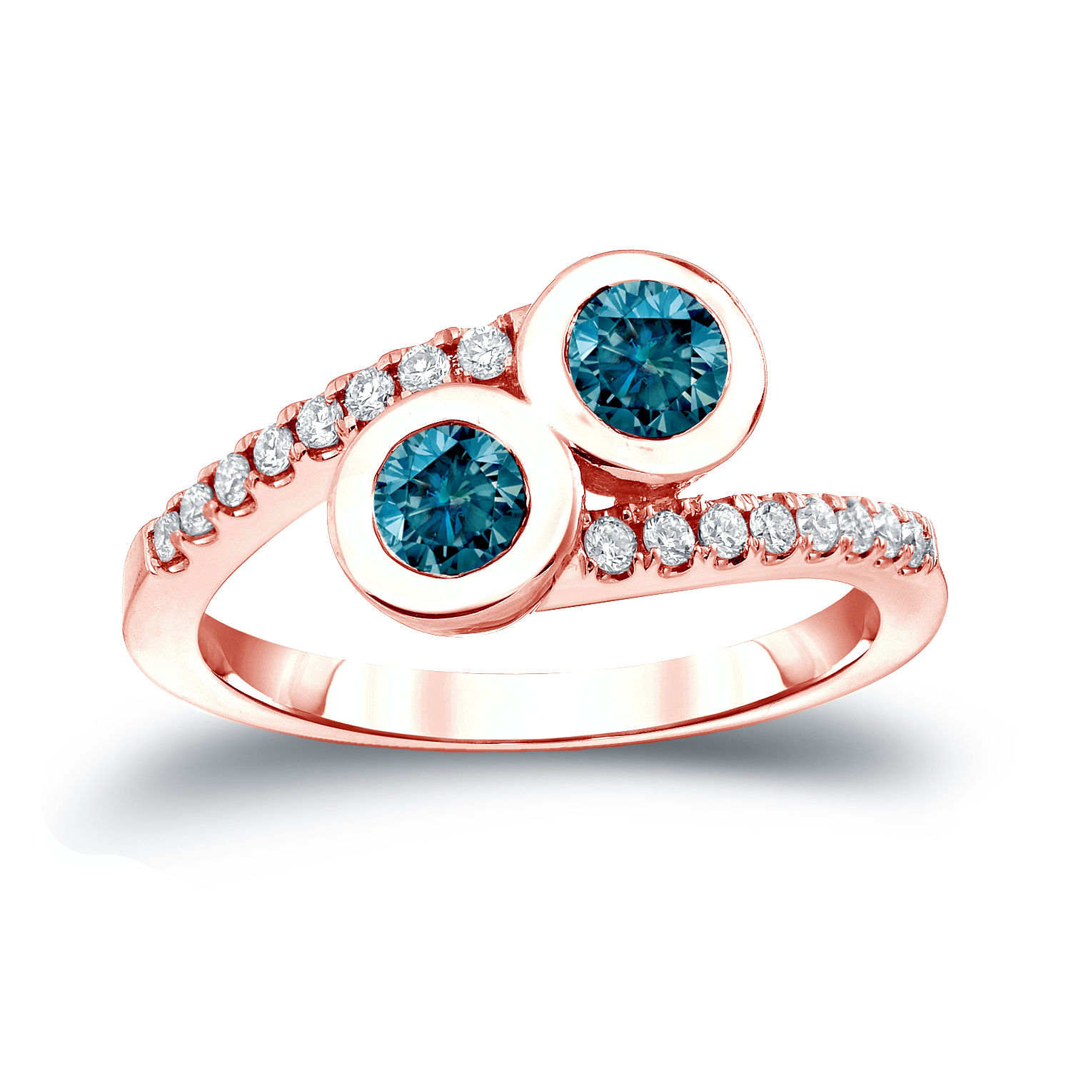 Engage in Elegance with Yaffie Gold Blue Diamond Ring