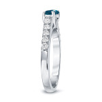 Engage in Elegance with Yaffie Gold Blue Diamond Ring