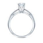 Asscher-Cut Diamond Solitaire Engagement Ring with 3/4ct TDW in Yaffie Gold