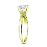 Asscher-Cut Diamond Solitaire Engagement Ring with 3/4ct TDW in Yaffie Gold