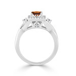 Golden Yaffie: Brown Diamond Halo Ring with 0.75ct Total Weight